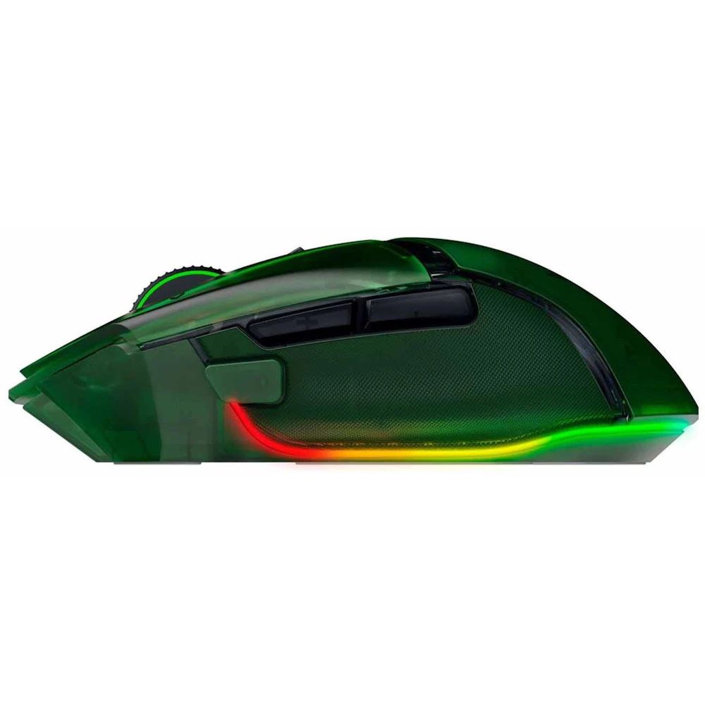 A large main feature product image of EX-DEMO Razer Basilisk V3 Pro 35K - Ergonomic Wireless Gaming Mouse (Phantom Green)