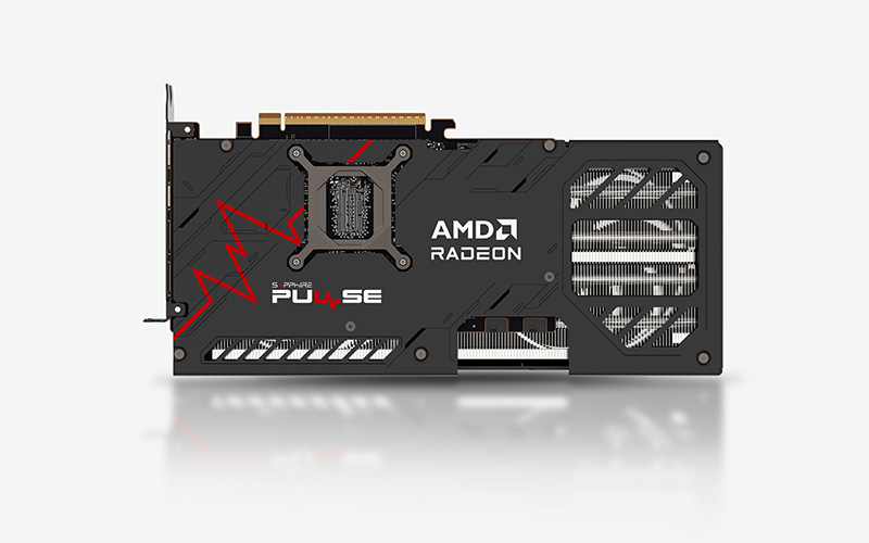 A large main feature product image of SAPPHIRE PULSE Radeon RX 9070 GRE 12GB GDDR6