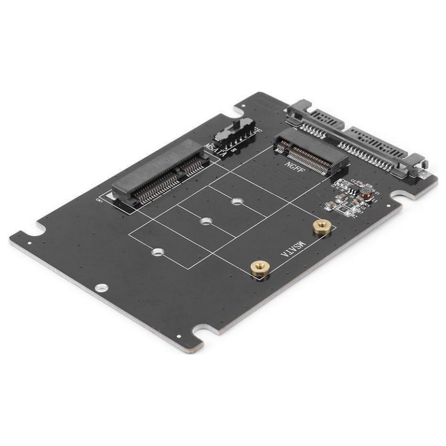 A large main feature product image of EX-DEMO Simplecom SA207 mSATA + M.2 (NGFF) to SATA 2 In 1 Combo Adapter