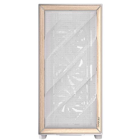 A large main feature product image of EX-DEMO Antec Flux - Mid Tower ATX Case (White)
