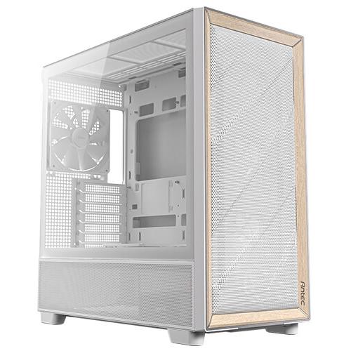 A large main feature product image of EX-DEMO Antec Flux - Mid Tower ATX Case (White)
