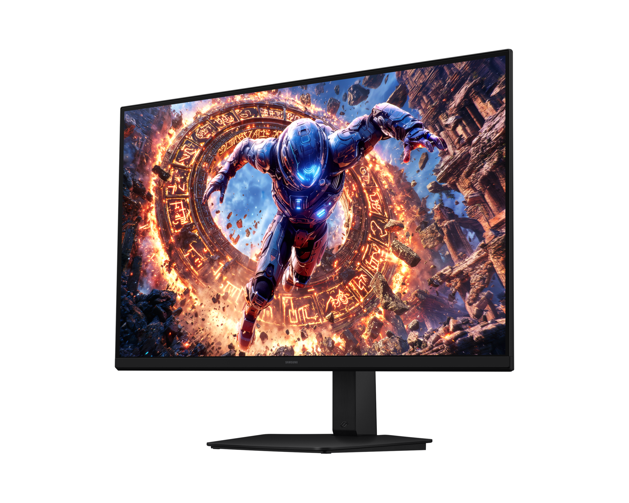 A large main feature product image of Samsung Odyssey G8 G80HS - 32" 6K 165Hz / 3K 330Hz Dual Mode Fast IPS Gaming Monitor
