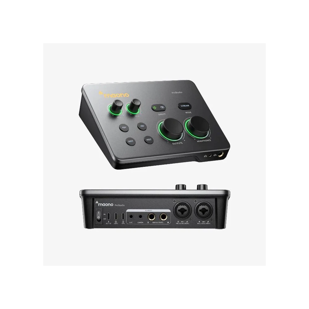 A large main feature product image of Maono P2 USB Hybrid Audio Interface