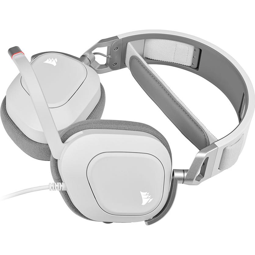 A large main feature product image of EX-DEMO Corsair HS80 RGB USB Wired Gaming Headset (White)