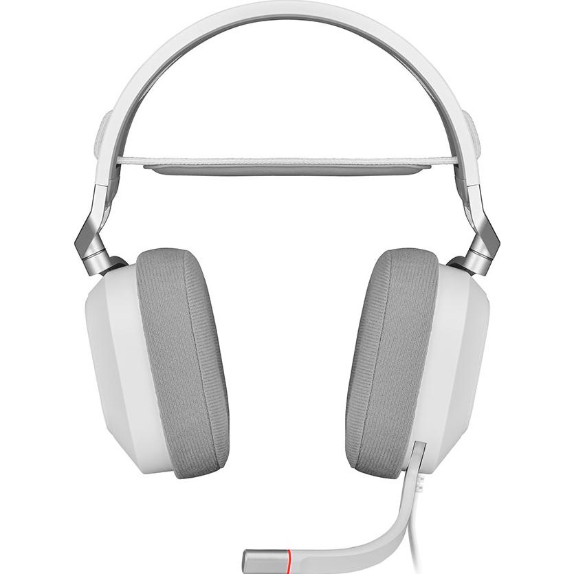 A large main feature product image of EX-DEMO Corsair HS80 RGB USB Wired Gaming Headset (White)