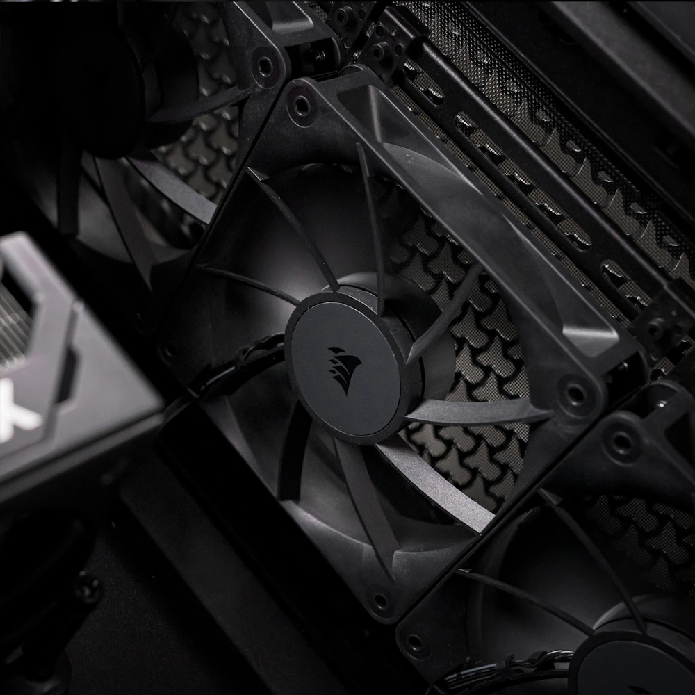 A large main feature product image of PLE Blackout RTX 5080 Prebuilt Ready To Go Gaming PC