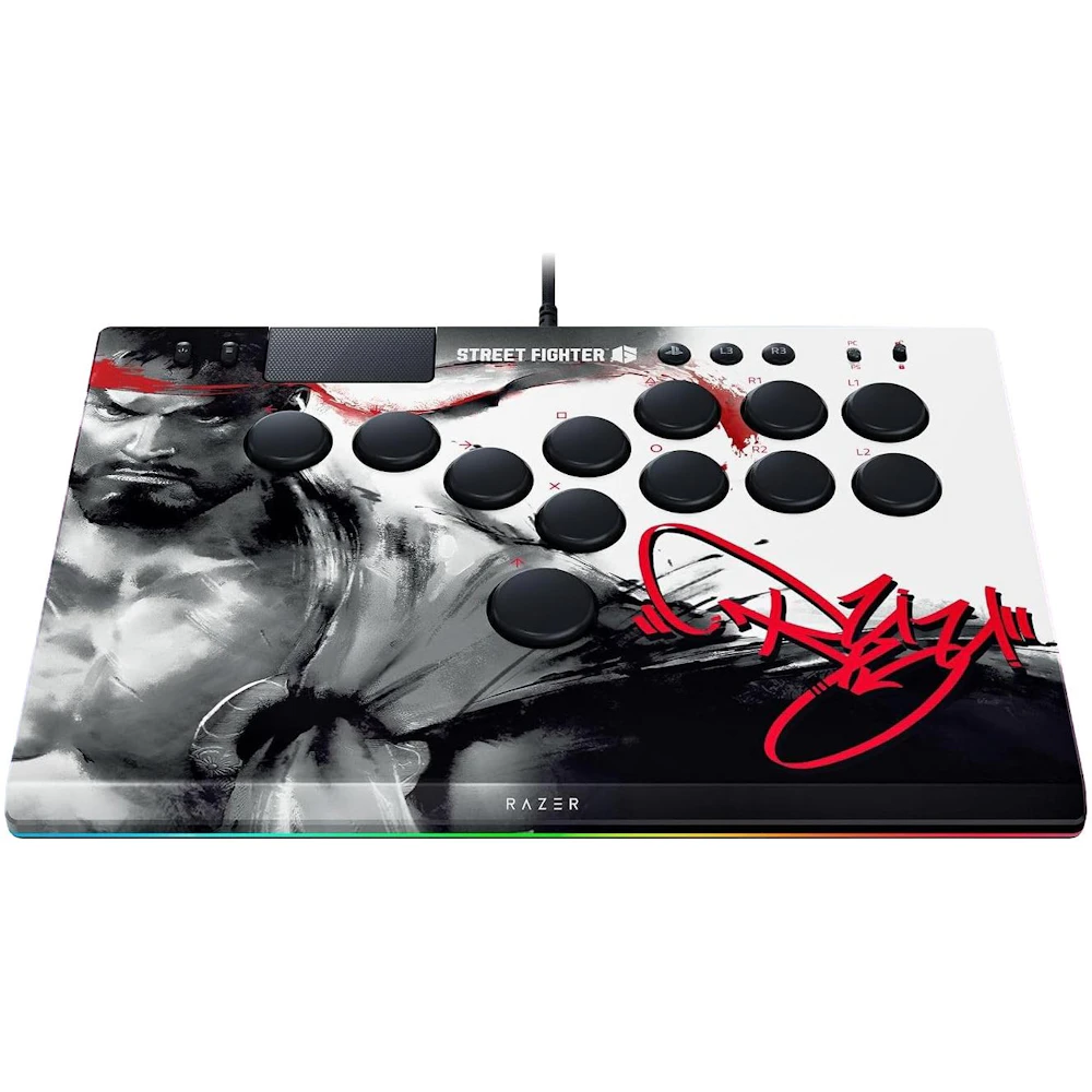 Razer Kitsune - All-Button Optical Arcade Controller for PC and PS5™ - Ryu Edition
