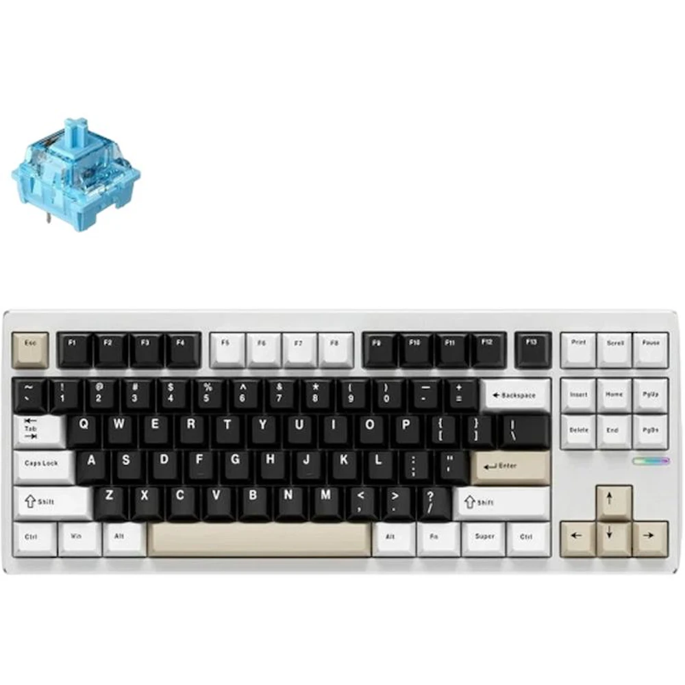 MCHOSE GX87S Wireless Aluminum Mechanical Keyboard - Milky Brown (Mist Blue Switch)