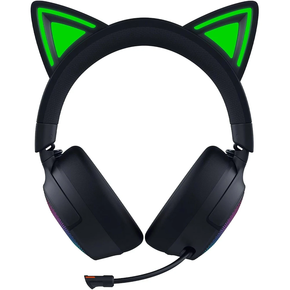 A large main feature product image of EX-DEMO Razer Kraken Kitty V3 Pro - Wireless RGB Gaming Headset (Black)
