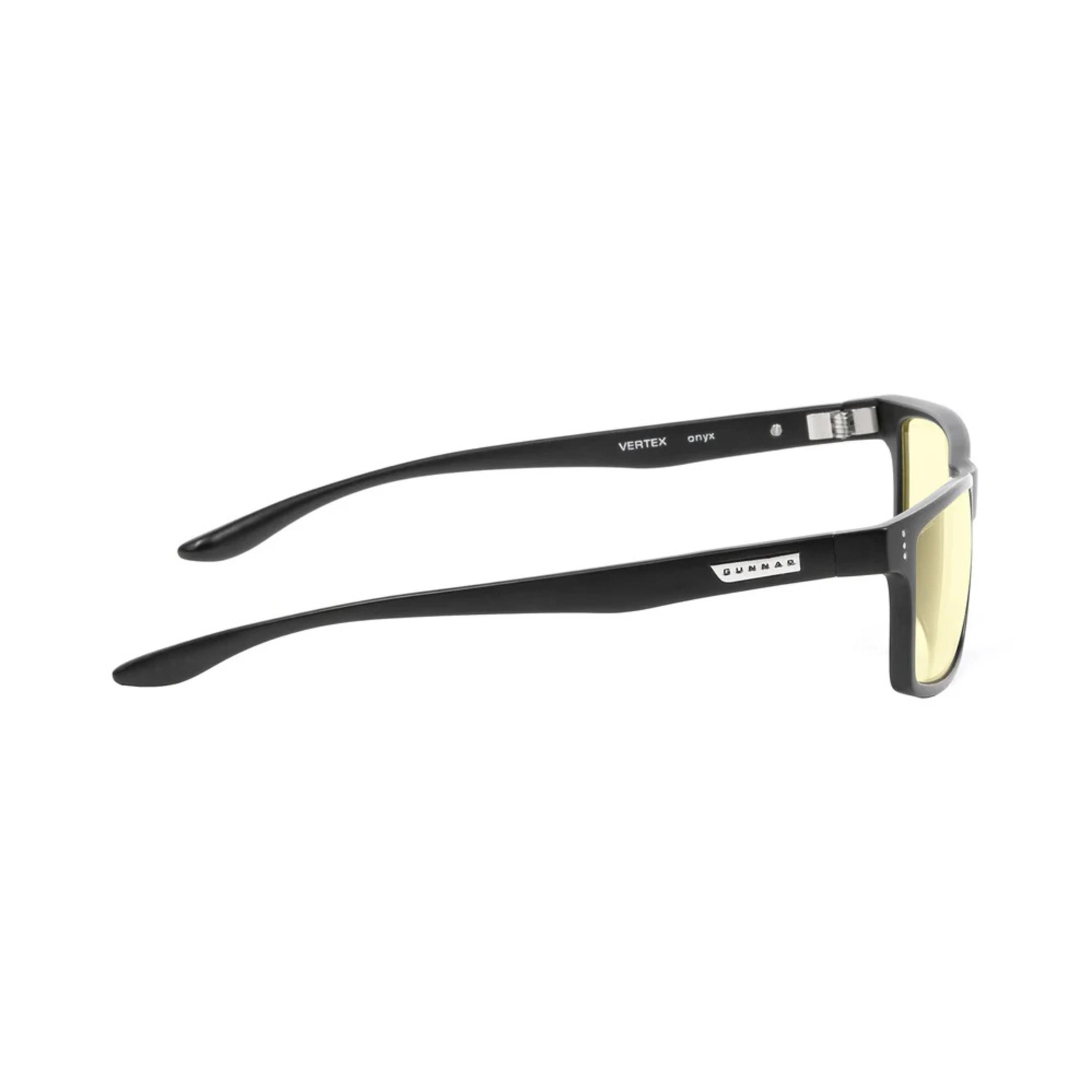 A large main feature product image of Gunnar Vertex Onyx Amber Indoor Digital Eyewear