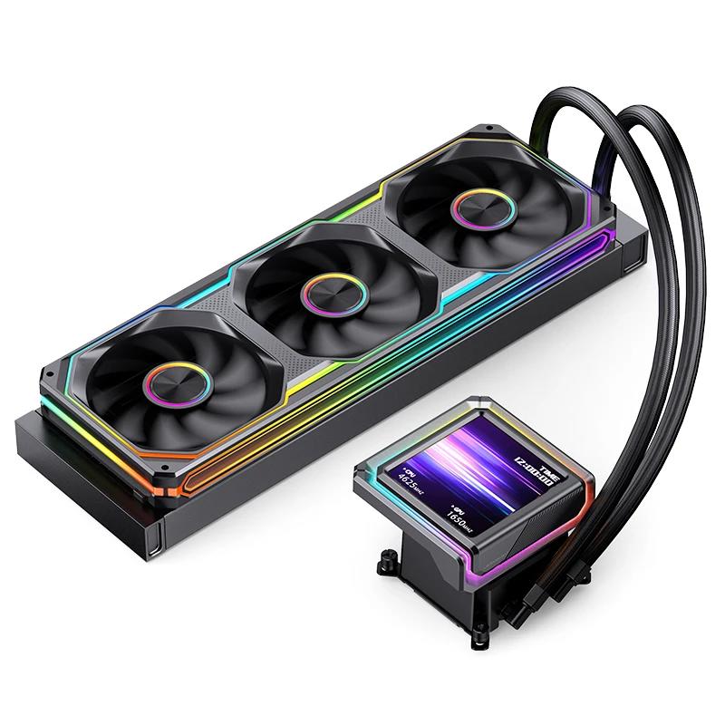 A large main feature product image of Jonsbo TX-360 ARGB 360mm AIO CPU Liquid Cooler (Black)