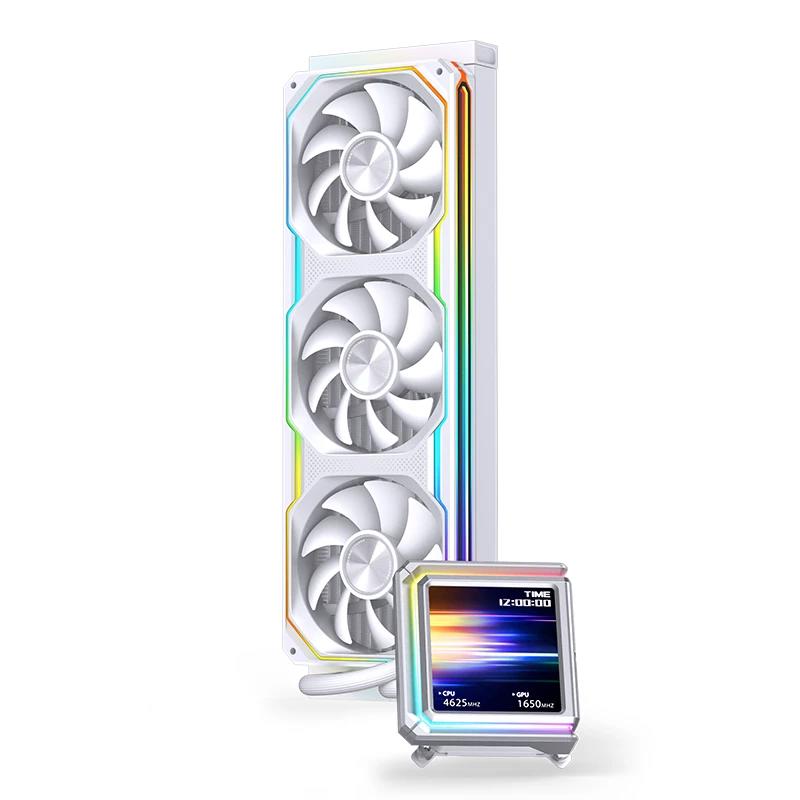 A large main feature product image of Jonsbo TX-360 ARGB 360mm AIO CPU Liquid Cooler (White)