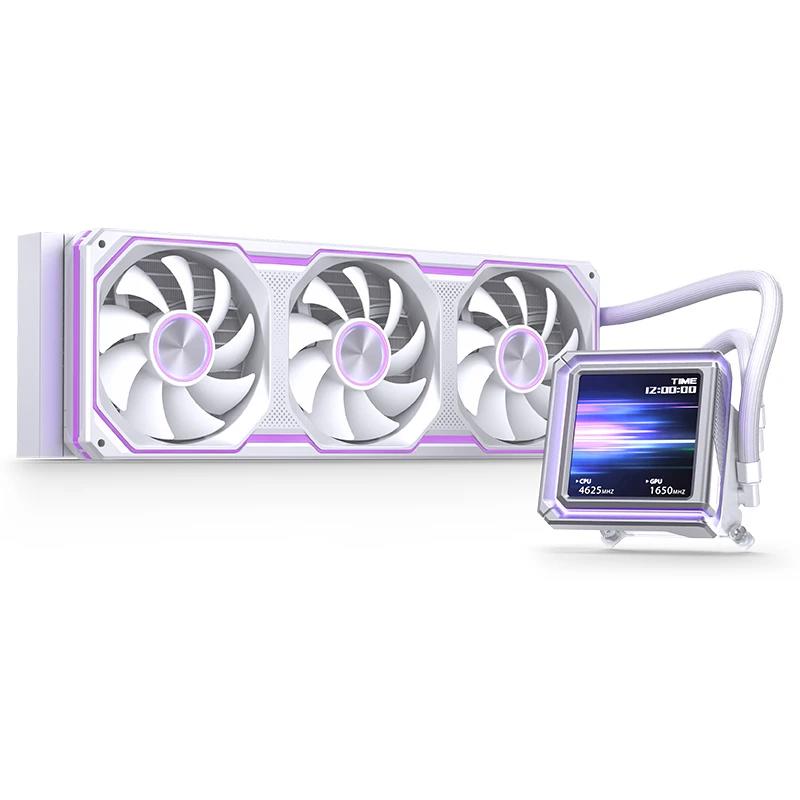 A large main feature product image of Jonsbo TX-360 ARGB 360mm AIO CPU Liquid Cooler (White)