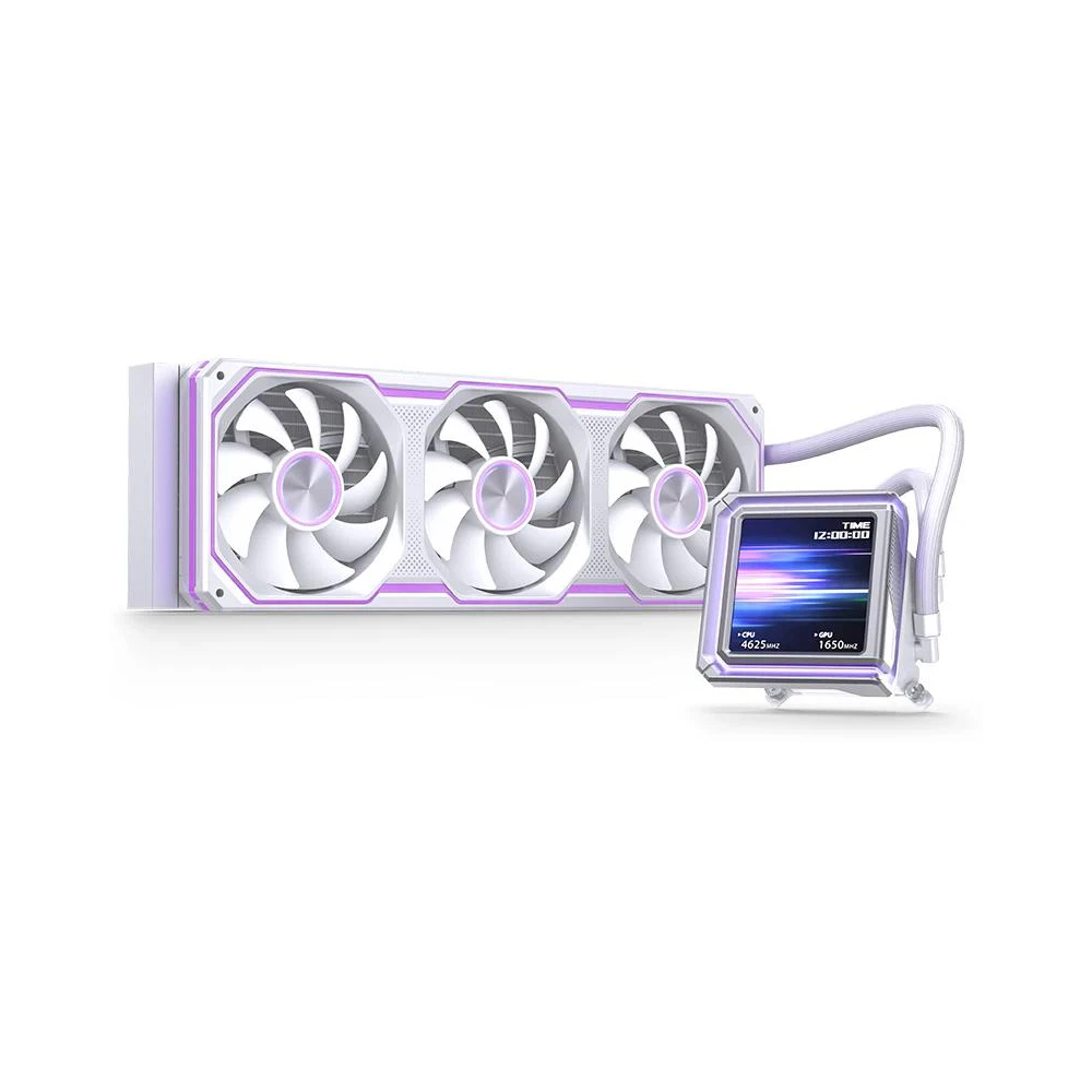 A large main feature product image of Jonsbo TX-360 ARGB 360mm AIO CPU Liquid Cooler (White)