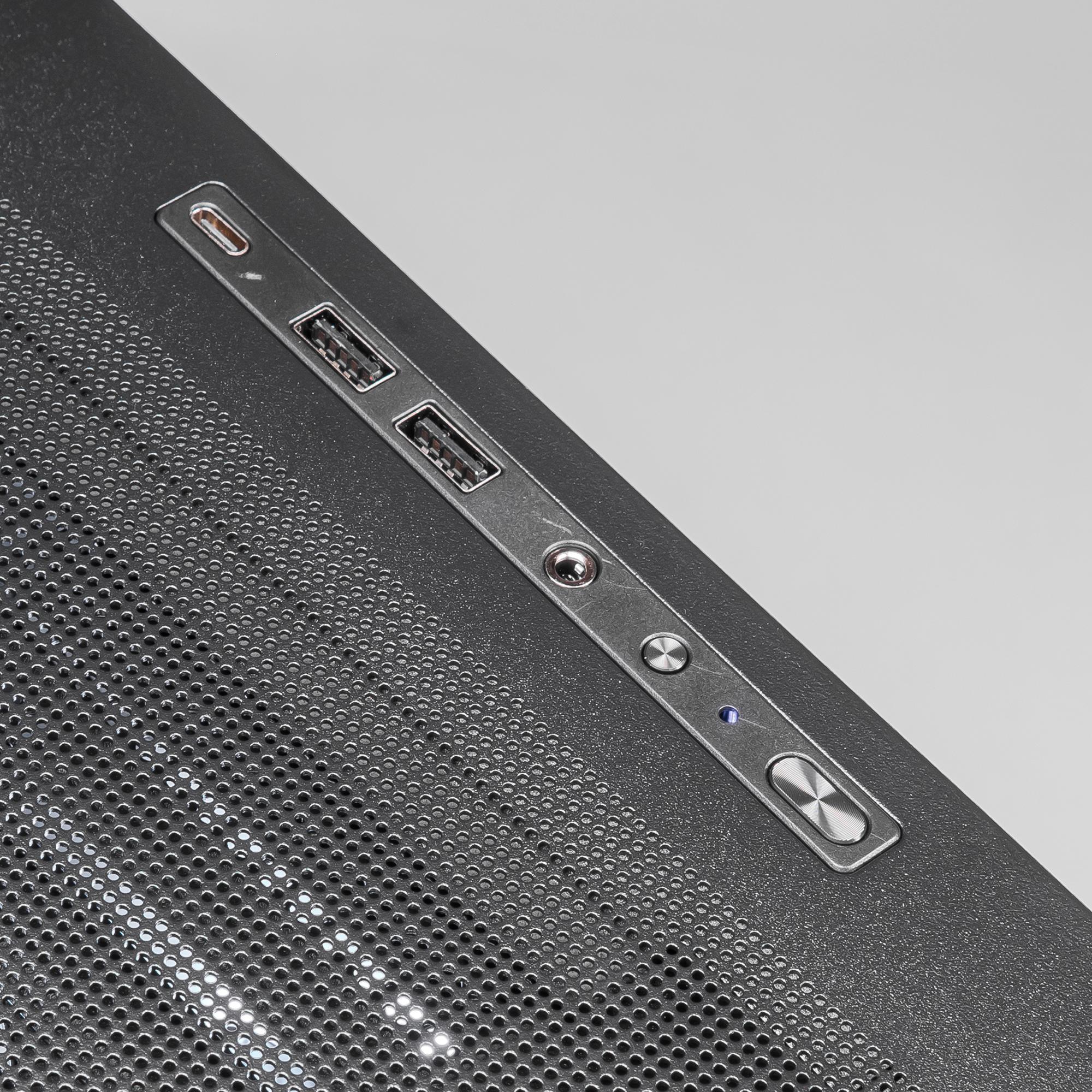 A large main feature product image of PLE Prism RTX 5070 Prebuilt Ready To Go Gaming PC