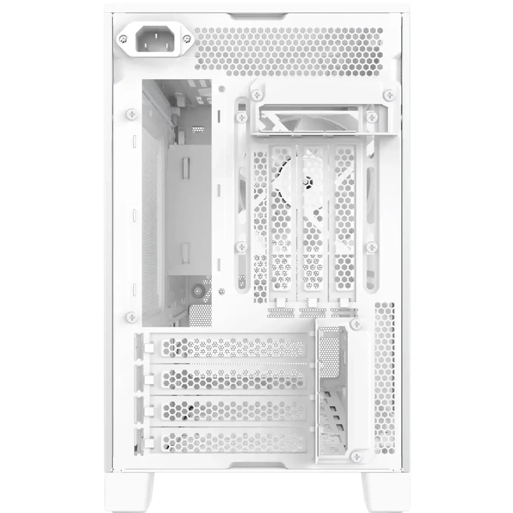 A large main feature product image of Montech TEN 22.7L Compact mATX Case (White)