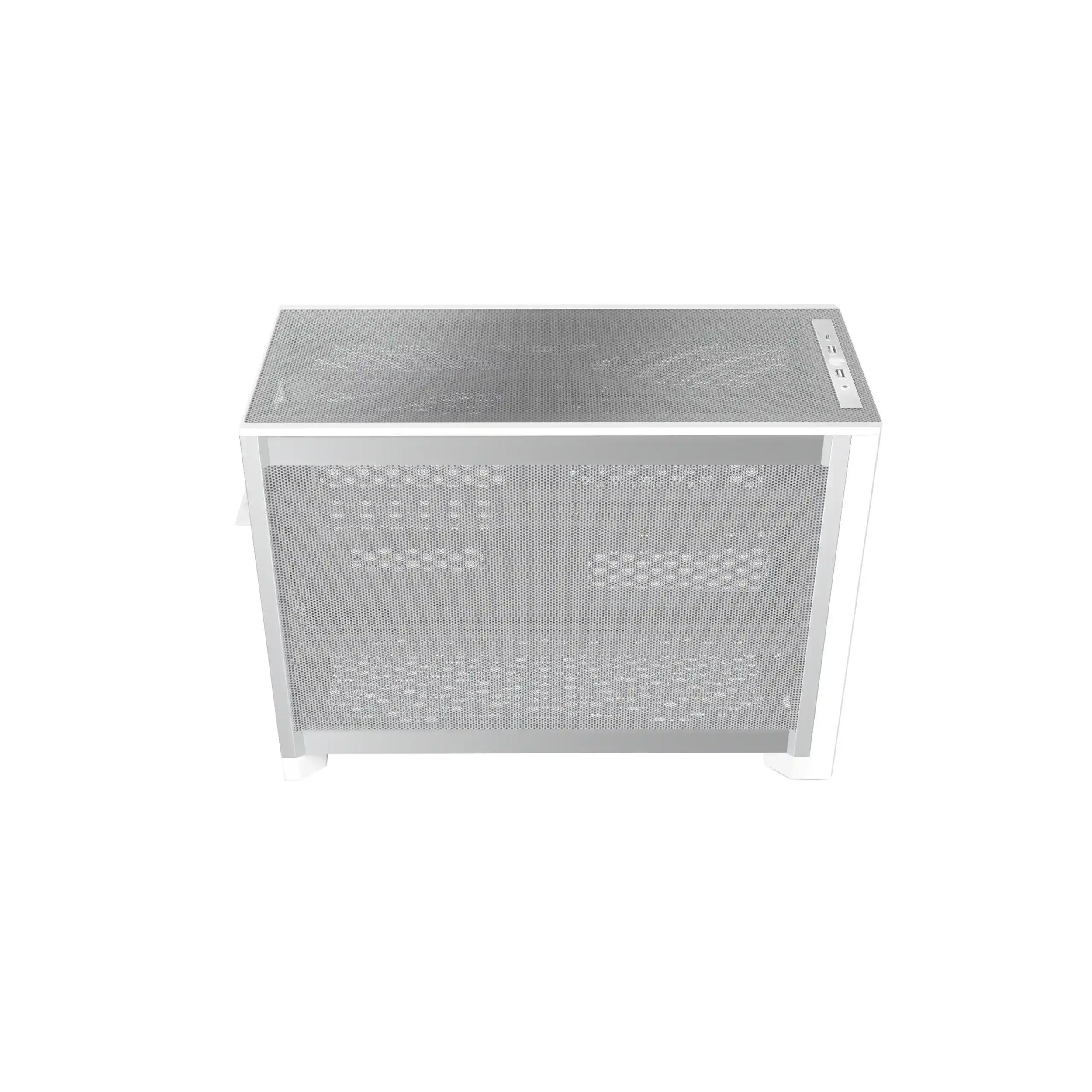 A large main feature product image of Montech TEN 22.7L Compact mATX Case (White)