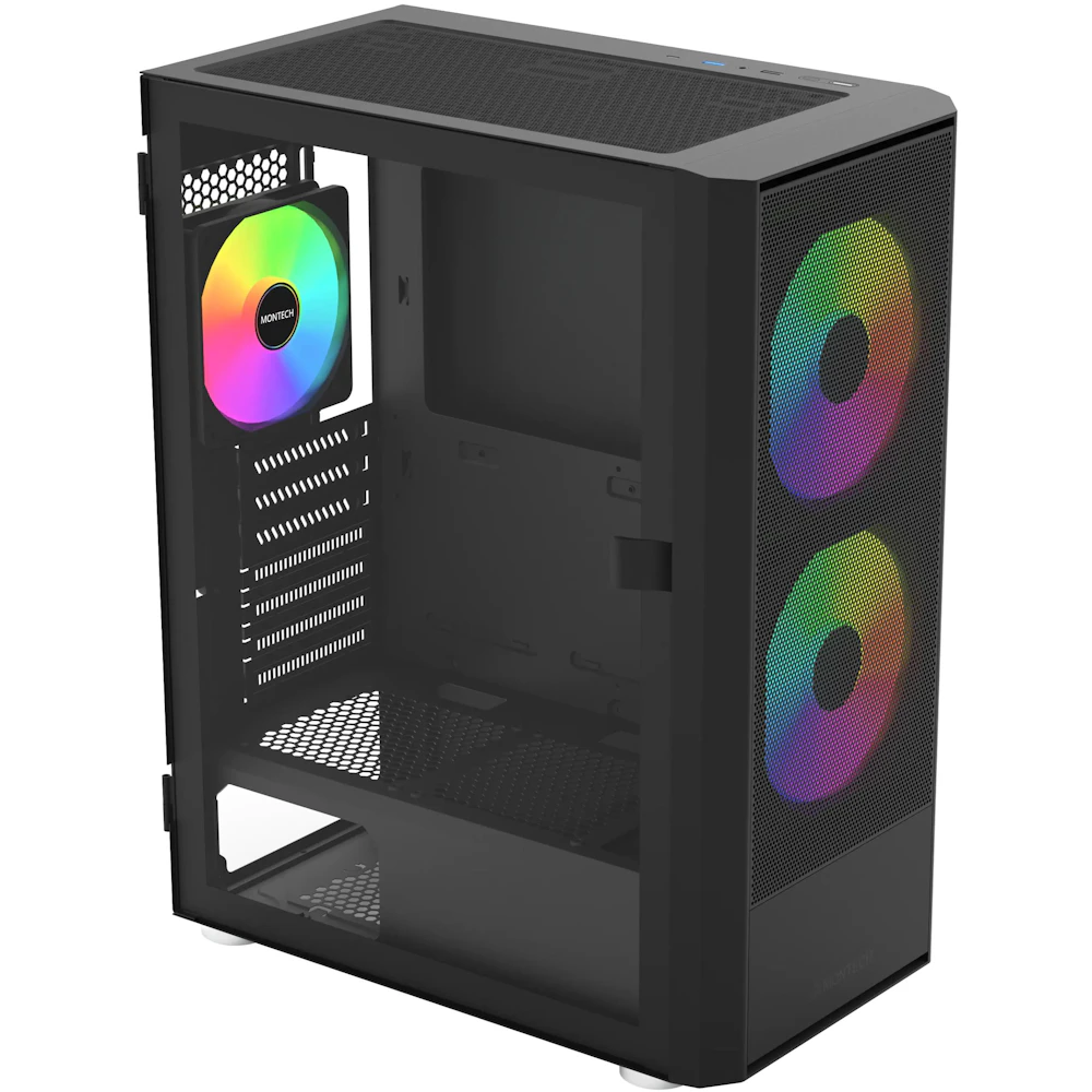 A large main feature product image of Montech X2 PLUS ARGB Mid Tower Case (Black)