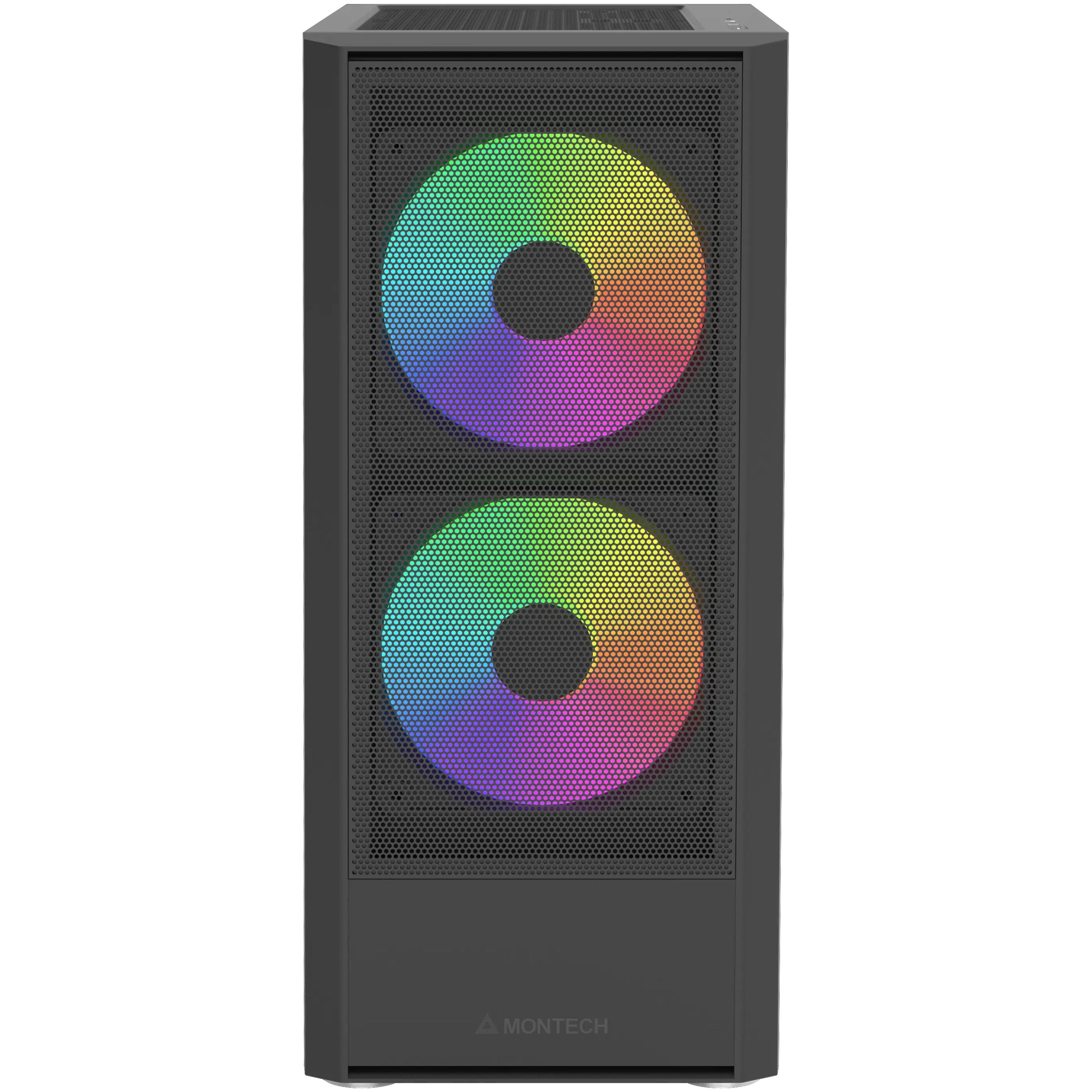 A large main feature product image of Montech X2 PLUS ARGB Mid Tower Case (Black)