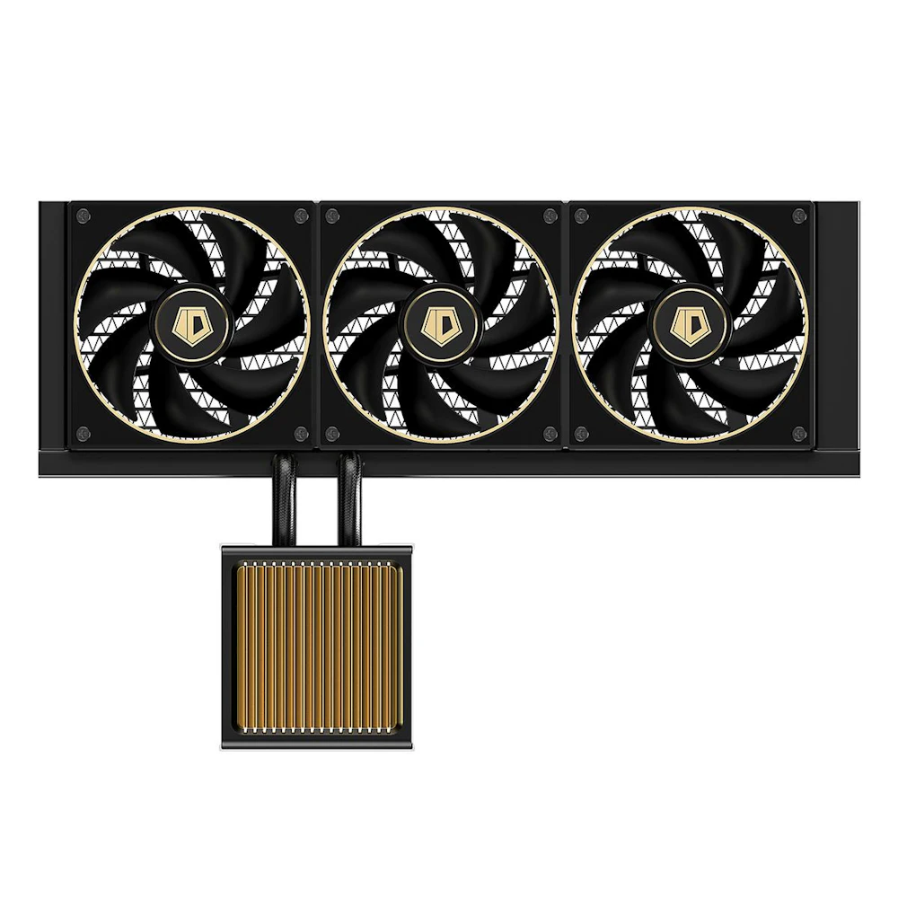 A large main feature product image of ID-COOLING DX360 GDL 360mm AIO Liquid CPU Cooler (Black/Gold)