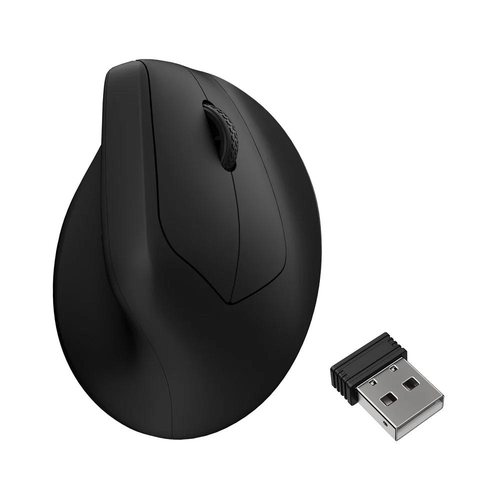 A large main feature product image of Keychron M5 - 8K Wireless Ergonomic Mouse - Black