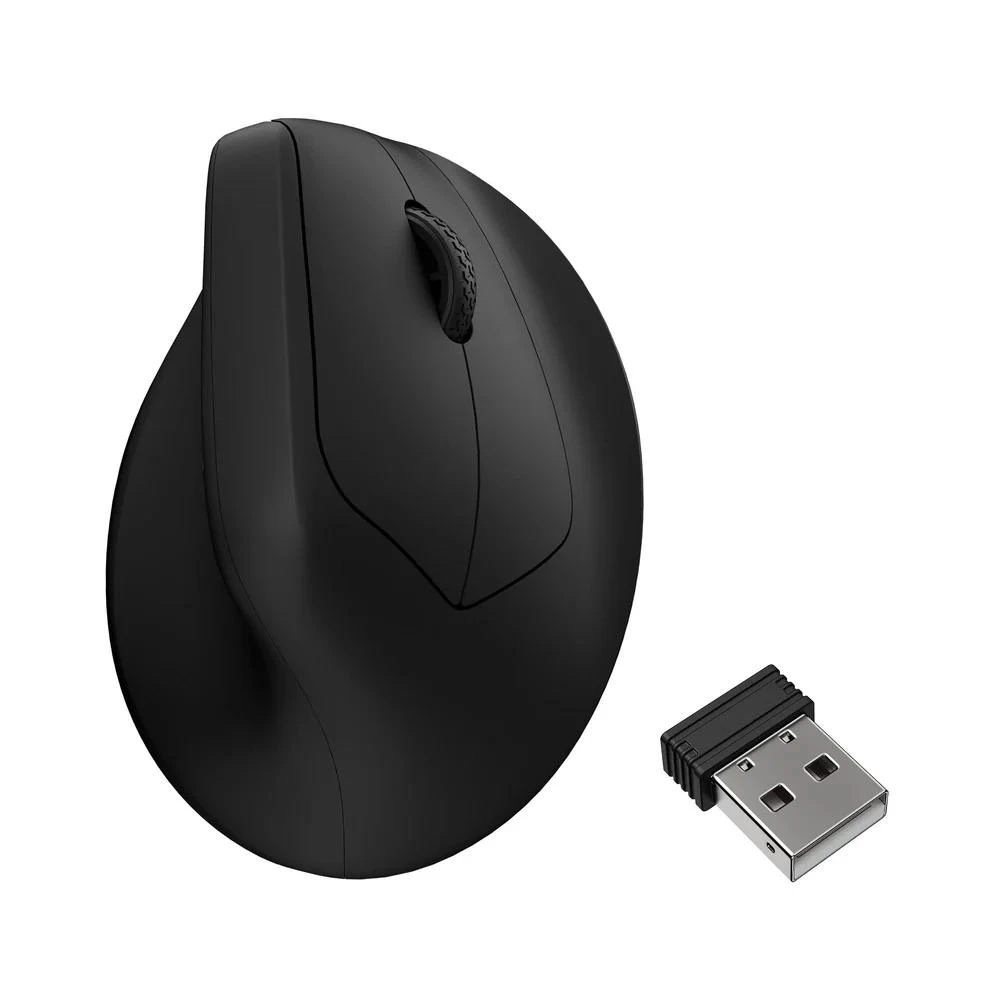 A large main feature product image of Keychron M5 - 8K Wireless Ergonomic Mouse - Black