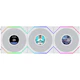 A small tile product image of Lian LI UNI FAN TL120 LCD FLEX - 120mm Modular LCP Wireless PWM Reverse Blade Fan 3-Pack (White)