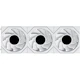 A small tile product image of Lian LI UNI FAN TL120 LCD FLEX - 120mm Modular LCP Wireless PWM Reverse Blade Fan 3-Pack (White)