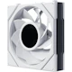A small tile product image of Lian LI UNI FAN TL120 LCD FLEX - 120mm Modular LCP Wireless PWM Reverse Blade Fan 3-Pack (White)