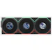 A product image of Lian LI UNI FAN TL120 LCD FLEX - 120mm Modular LCP Wireless PWM Reverse Blade Fan 3-Pack (Black)