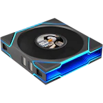 A small tile product image of Lian LI UNI FAN TL120 LCD FLEX - 120mm Modular LCP Wireless PWM Reverse Blade Fan 3-Pack (Black)