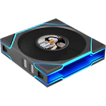 A small tile product image of Lian LI UNI FAN TL120 LCD FLEX - 120mm Modular LCP Wireless PWM Reverse Blade Fan (Black)