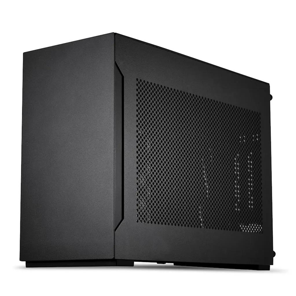 A large main feature product image of Lian Li A4-H2O PCIe 5.0 SFF 11L Mini-ITX Case (Black)