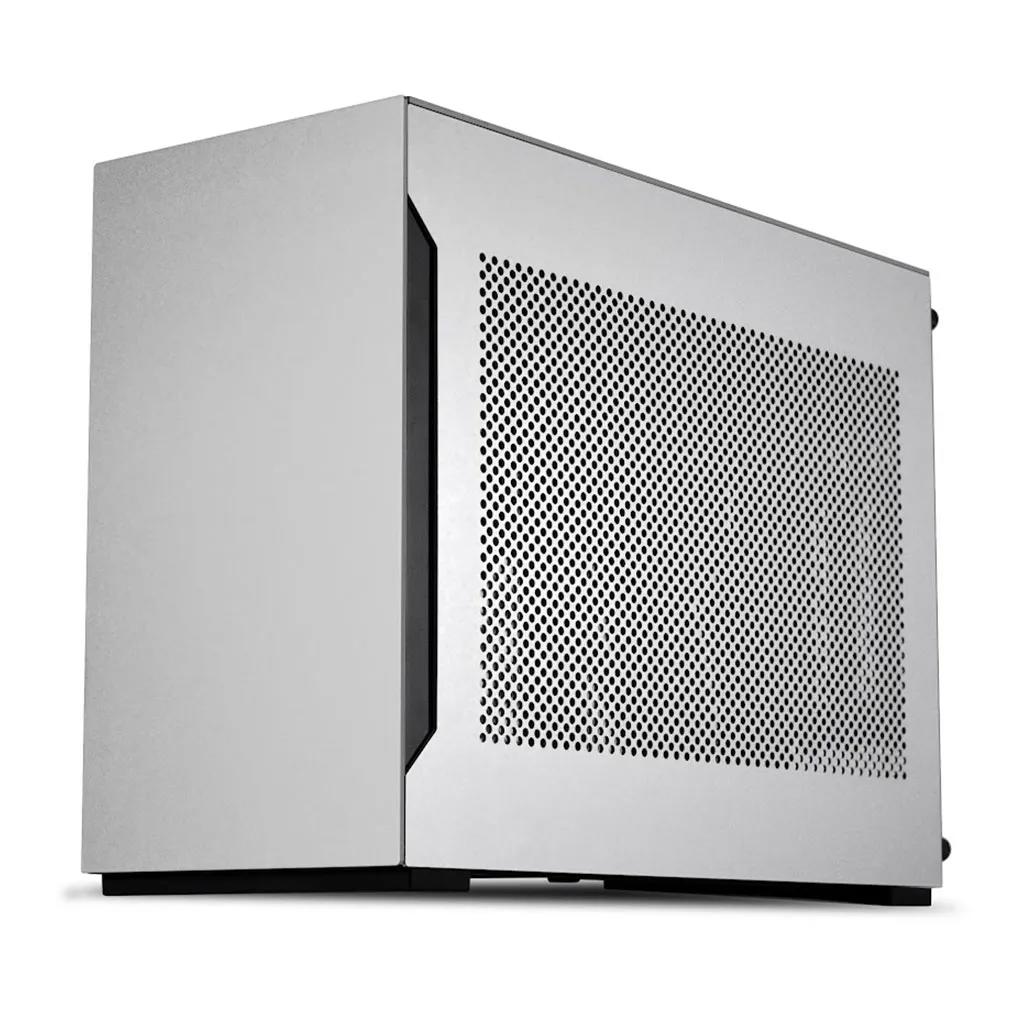A large main feature product image of Lian Li A4-H2O PCIe 5.0 SFF 11L Mini-ITX Case (Silver)