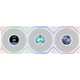 A small tile product image of Lian LI UNI FAN TL120 LCD FLEX - 120mm Modular LCP Wireless PWM Fan 3-Pack (White)