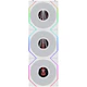 A small tile product image of Lian LI UNI FAN TL120 LCD FLEX - 120mm Modular LCP Wireless PWM Fan 3-Pack (White)