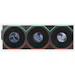 A product image of Lian LI UNI FAN TL120 LCD FLEX - 120mm Modular LCP Wireless PWM Fan 3-Pack (Black)