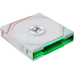 A small tile product image of Lian LI UNI FAN TL120 FLEX - 120mm Modular LCP Wireless PWM Reverse Blade Fan 3-Pack (White)