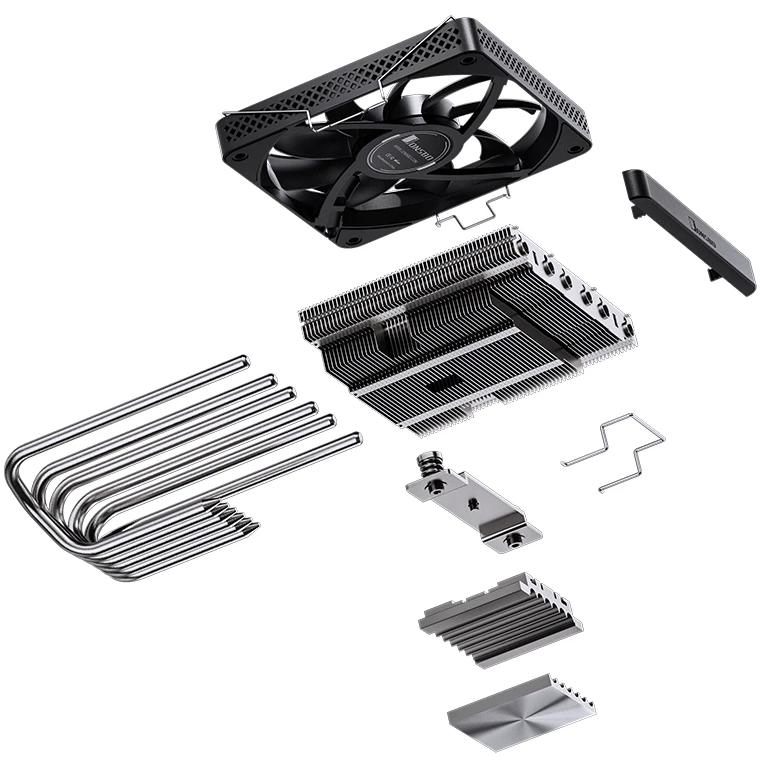 A large main feature product image of EX-DEMO Jonsbo HP-600 Low Profile CPU Cooler