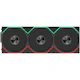 A small tile product image of Lian LI UNI FAN TL120 FLEX - 120mm Modular LCP Wireless PWM Reverse Blade Fan 3-Pack (Black)