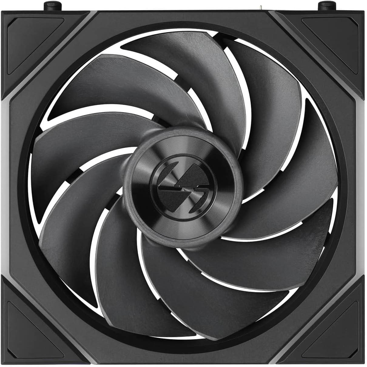 A large main feature product image of Lian LI UNI FAN TL120 FLEX - 120mm Modular LCP Wireless PWM Reverse Blade Fan 3-Pack (Black)