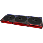 A small tile product image of Lian LI UNI FAN TL120 FLEX - 120mm Modular LCP Wireless PWM Fan 3-Pack (Black)