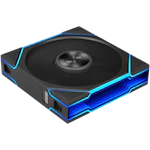 A small tile product image of Lian LI UNI FAN TL120 FLEX - 120mm Modular LCP Wireless PWM Fan 3-Pack (Black)