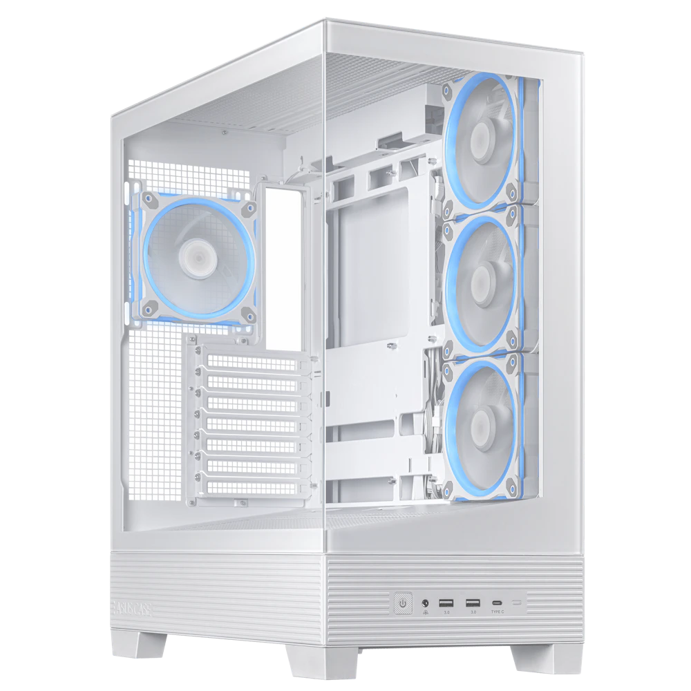 ASUS A31 PLUS TG ARGB Mid Tower Case - White