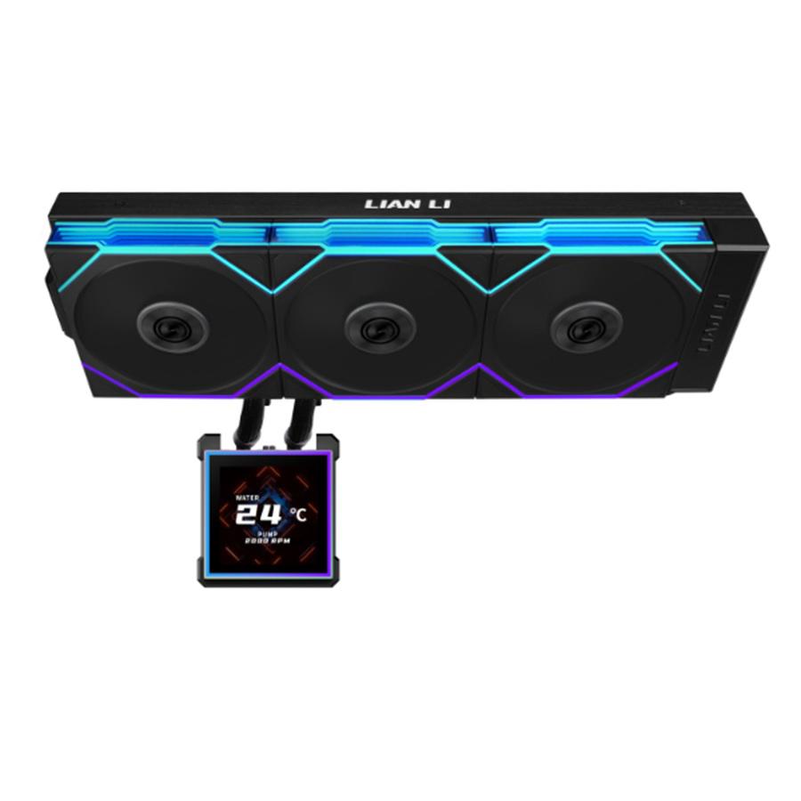 A large main feature product image of Lian Li HydroShift II LCD-S 360TL - 360mm ARGB AIO Liquid CPU Cooler (Black)