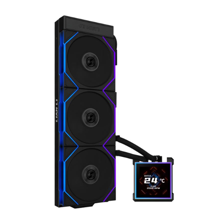 A large main feature product image of Lian Li HydroShift II LCD-S 360TL - 360mm ARGB AIO Liquid CPU Cooler (Black)