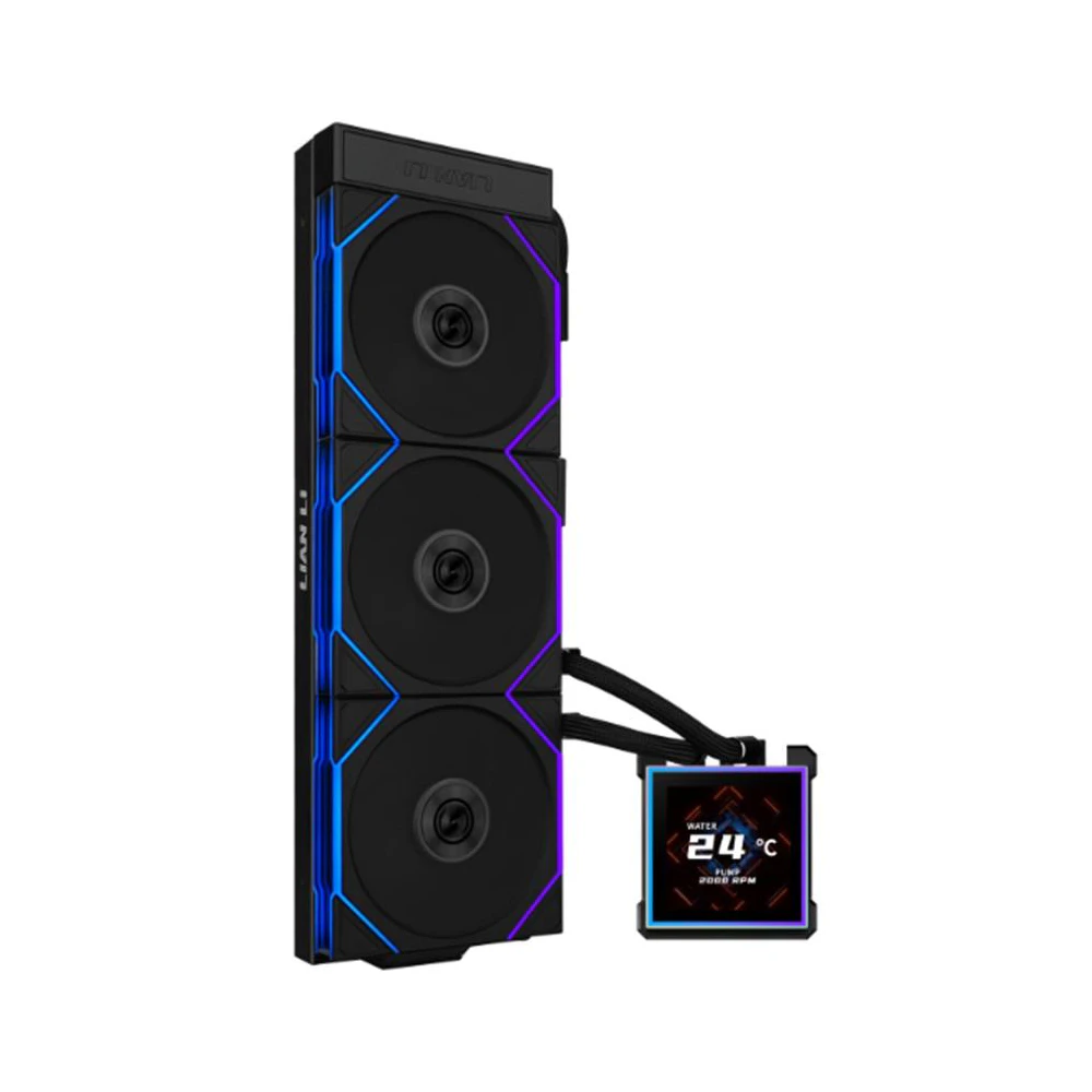 A large main feature product image of Lian Li HydroShift II LCD-S 360TL - 360mm ARGB AIO Liquid CPU Cooler (Black)