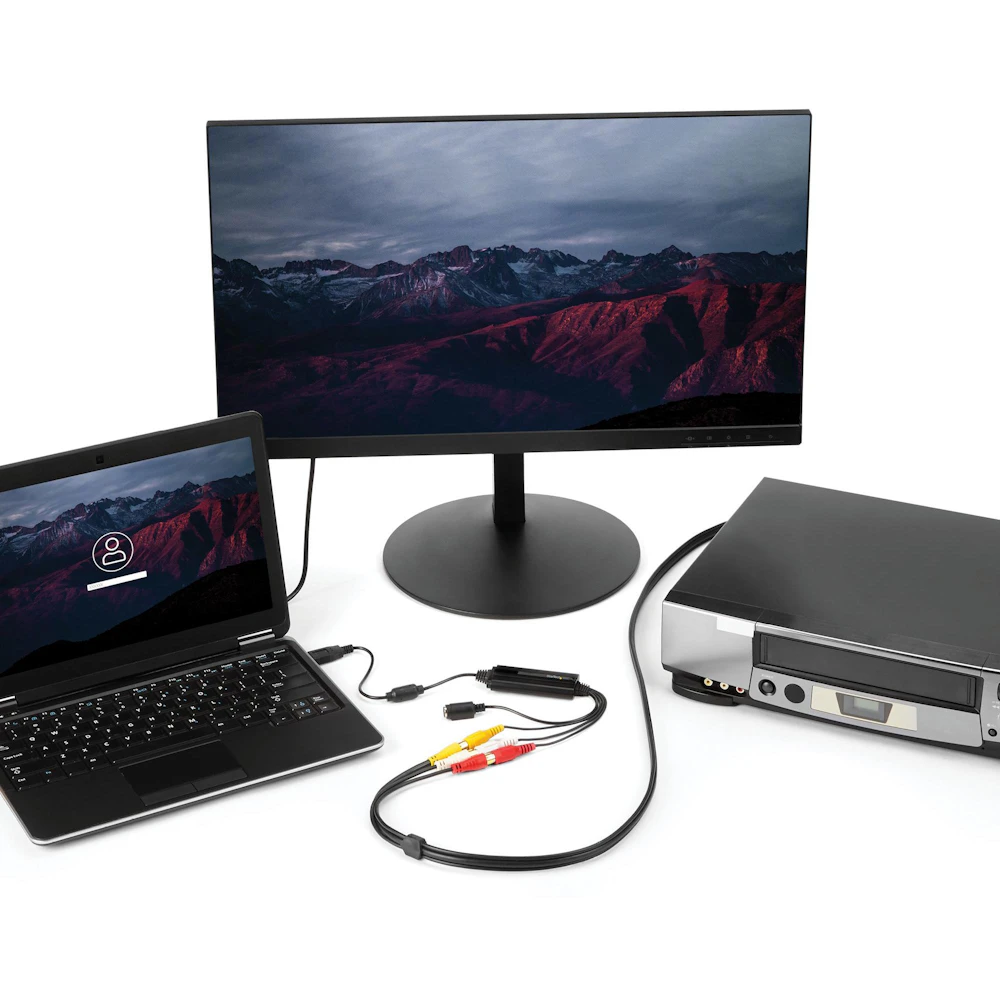 A large main feature product image of EX-DEMO Startech USB Video Capture Adapter - S Video / Composite to USB Cable