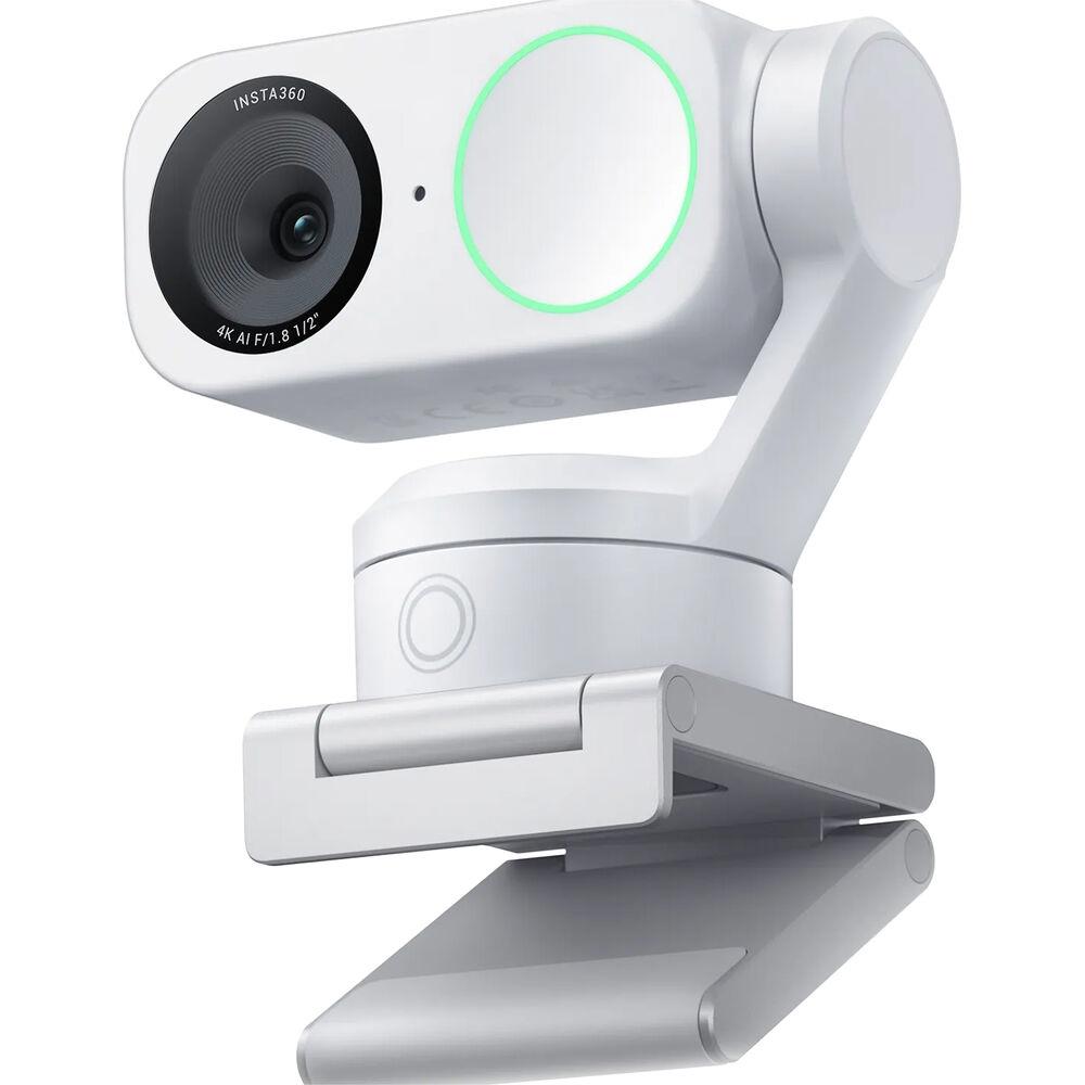 A large main feature product image of Insta360 Link 2 4K AI Gimbal Webcam - Arctic White