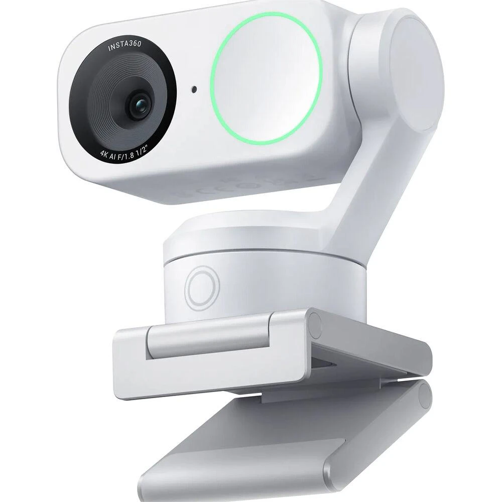 A large main feature product image of Insta360 Link 2 4K AI Gimbal Webcam - Arctic White